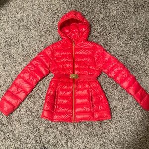 Red Michael Kors puff jacket